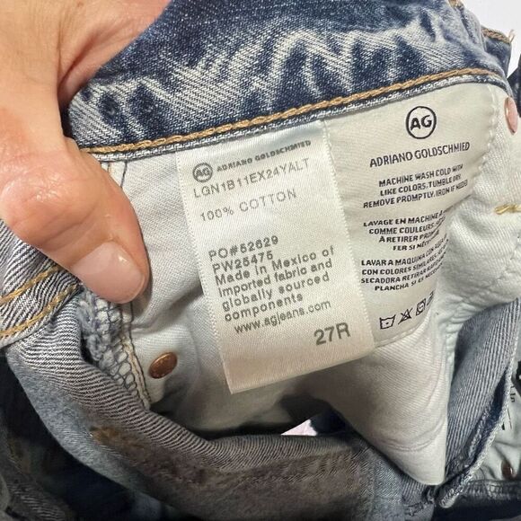 AG Adriano Goldschmeid Alexxis High Rise Wedgie Shorts Jean Denim Cutoff Shorts - Picture 8 of 8